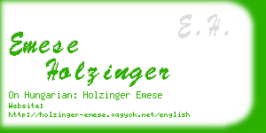 emese holzinger business card